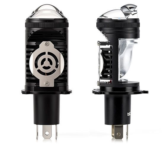 LED мини линзы H4 светодиодные би-линзы H4